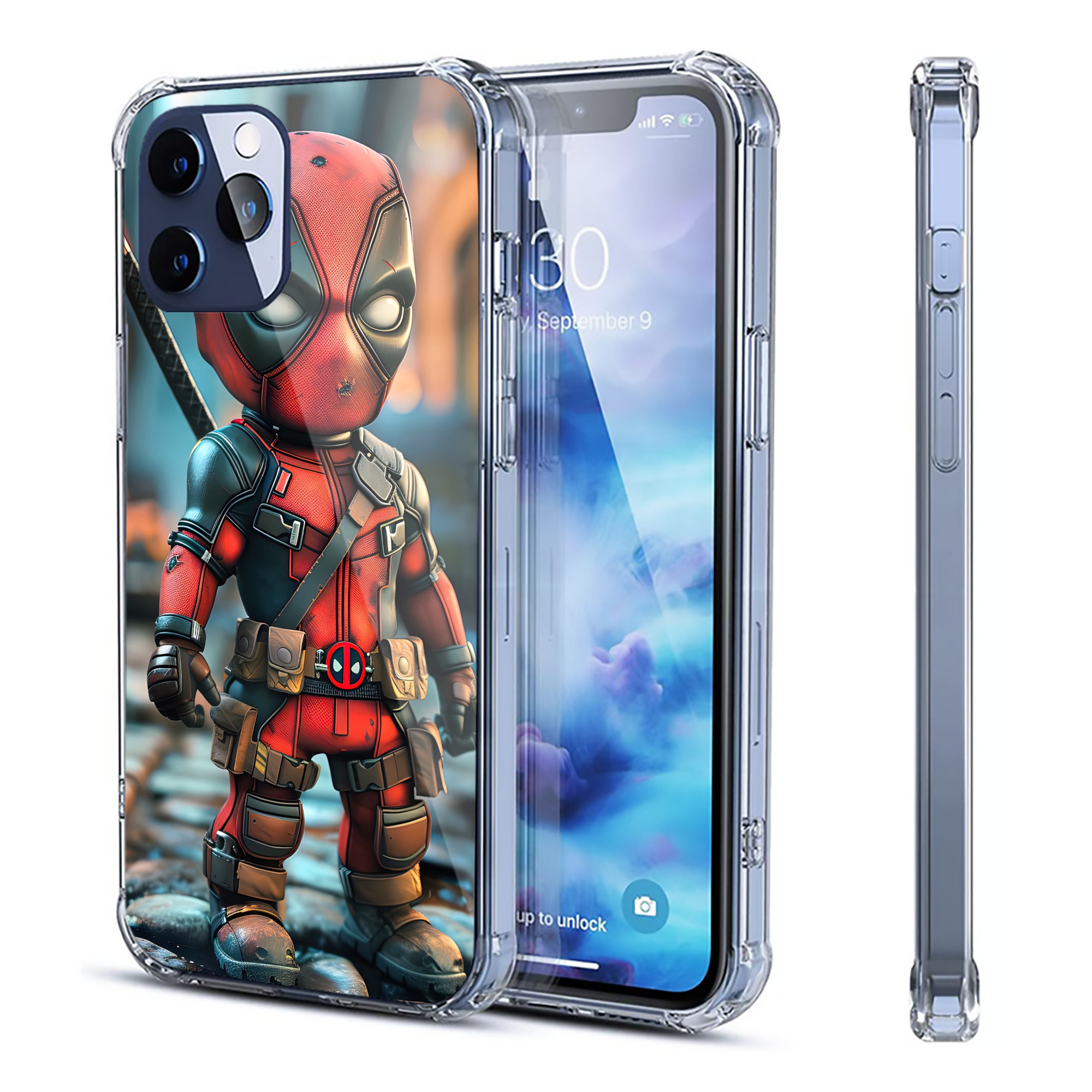（画像用） Deadpool デッドプール 【iPhone 12シリーズ対応】透明スマホケース（クリアソフトケース）